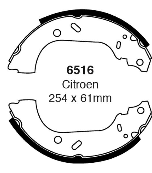 EBC Bremsbacken – Hinten für Citroën Evasion 22, U6, Fiat Scudo 1 Combinato 220P, Fiat Scudo 1 220L, Fiat Ulysee 1 220 – 6516