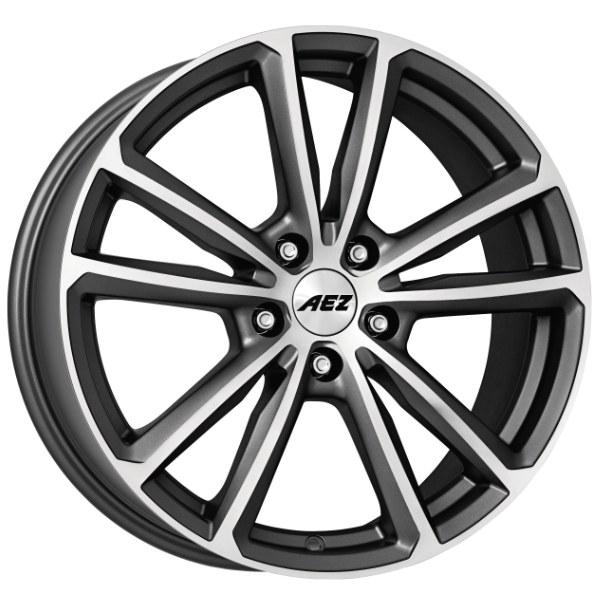 AEZ Alufelge Tioga titan graphite matt/polished 7.5x18 ET25 5x112 Nabe 66.6mm KBA 53119