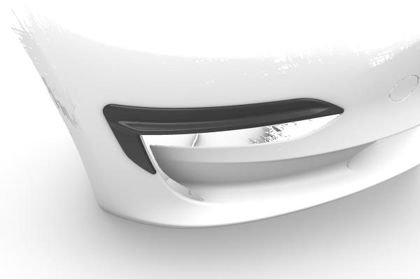 CSR Air Intake Blenden | Airintakes mit ABE für Tesla Model 3 AI031-L Lackierung erforderlich (schwarz matt)