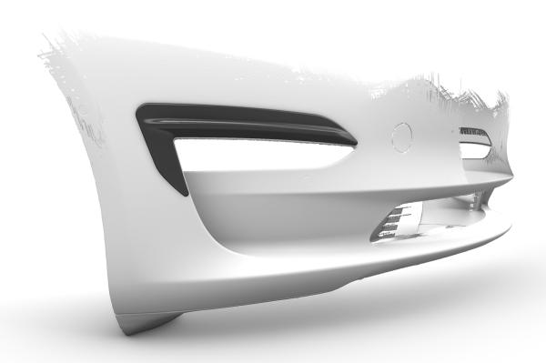 CSR Air Intake Blenden | Airintakes mit ABE für Tesla Model 3 AI031-L Lackierung erforderlich (schwarz matt)