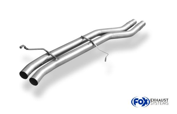 Fox Vorschalldämpfer-Ersatzrohr für Audi V8 Typ D11 / 100 & A6 Typ C4 quattro / 200 Typ 44Q – Edelstahl – ohne Gutachten (Rennsport)
