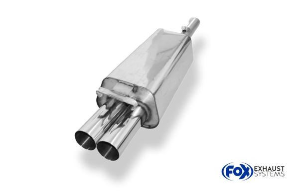 Fox Endschalldämpfer für Audi 100/A6 Typ C3/C4 Frontantrieb – 2x76 mm (Typ 10)