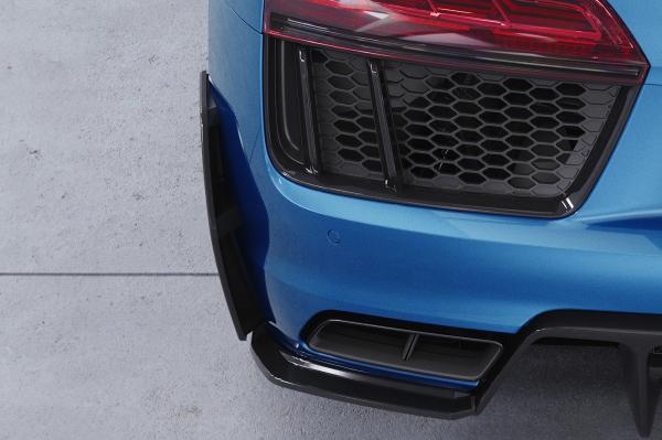 CSR Side Blades / Side Spats mit ABE für Audi R8 (Typ 4S) BL001-L schwarz matt (Lackierung erforderlich)