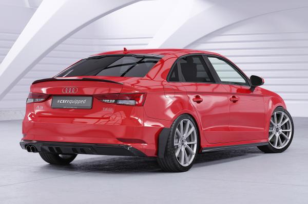 CSR Side Blades / Side Spats mit ABE für Audi A3 (8V) BL002-S schwarz matt strukturiert (keine Lackierung erforderlich)