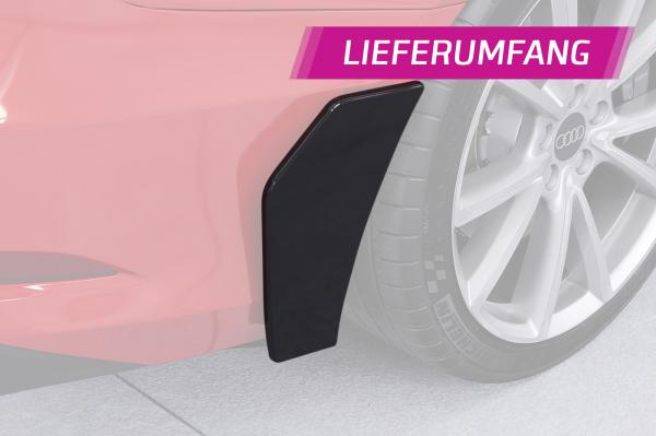 CSR Side Blades / Side Spats mit ABE für Audi A3 (8V) BL002-S schwarz matt strukturiert (keine Lackierung erforderlich)