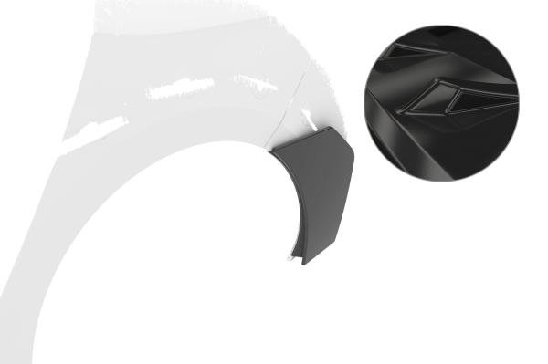 CSR Side Blades / Side Spats mit ABE für Opel Asta L BL005-G Glossy schwarz glänzend (keine Lackierung erforderlich)