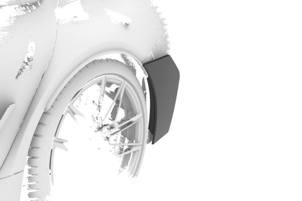 CSR Side Blades / Side Spats mit ABE für BMW M3 G81 BL008-L schwarz matt (Lackierung erforderlich)