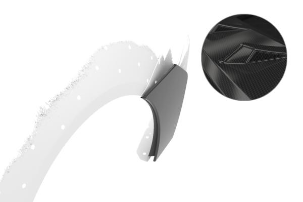 CSR Side Blades / Side Spats mit ABE für BMW M4 F82 / F83 BL009-C Carbon Look Hochglanz (keine Lackierung erforderlich)