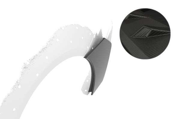 CSR Side Blades / Side Spats mit ABE für BMW M4 F82 / F83 BL009-M Carbon Look matt strukturiert (keine Lackierung erforderlich)