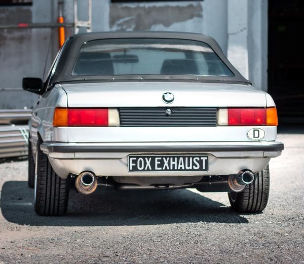 Fox Halbanlage 1x80 Typ 24 rechts/links für BMW 3er E21 323i – Edelstahl, H-zulassungsfähig, EG-Gutachten