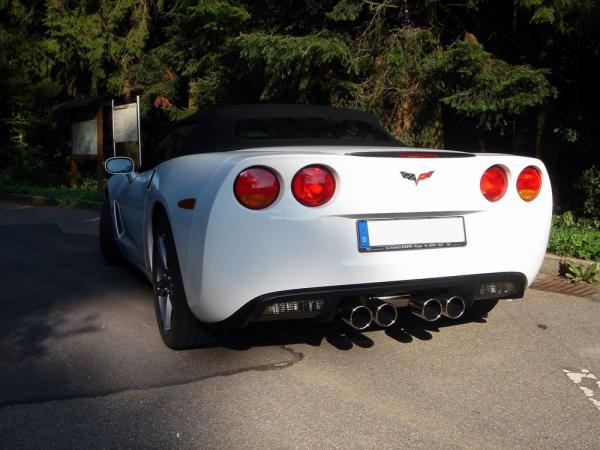 Fox Endschalldämpfer mittig 4x100 Typ 12 für Corvette C06 – Edelstahl, Rohr 63,5 mm, Teilegutachten