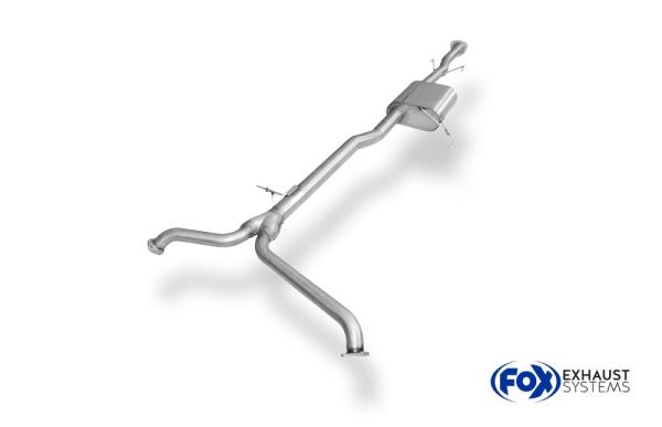 Fox Vorschalldämpfer für Chevrolet Captiva KLAC (3.2l 169 kW) – Edelstahl, Rohr 60/45 mm, EG-Gutachten