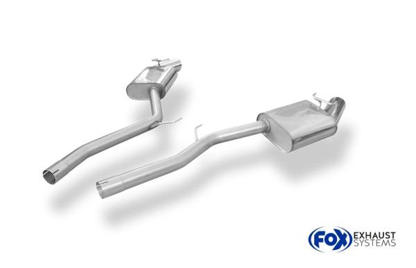 Fox Endschalldämpfer 1x100 Typ 16 rechts/links für Chevrolet Camaro (ab 2011) – Edelstahl, Rohr 63,5 mm, nur für Rennsportzwecke
