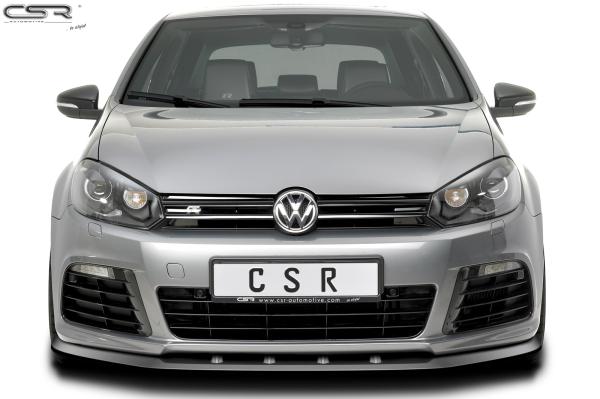 CSR Frontspoiler | Cup-Spoilerlippe mit ABE für VW Golf 6 R CSL002-S schwarz matt strukturiert (keine Lackierung erforderlich)