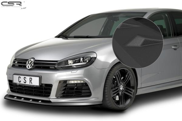 CSR Frontspoiler | Cup-Spoilerlippe mit ABE für VW Golf 6 R CSL002-S schwarz matt strukturiert (keine Lackierung erforderlich)
