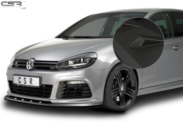 CSR Frontspoiler | Cup-Spoilerlippe mit ABE für VW Golf 6 R CSL002-M Carbon Look matt strukturiert (keine Lackierung erforderlich)