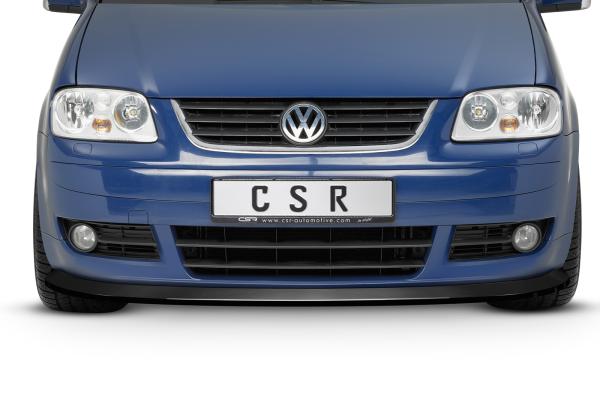 CSR Frontspoiler | Cup-Spoilerlippe mit ABE für VW Touran I (Typ 1T) CSL005-G Glossy schwarz Hochglanz (keine Lackierung erforderlich)
