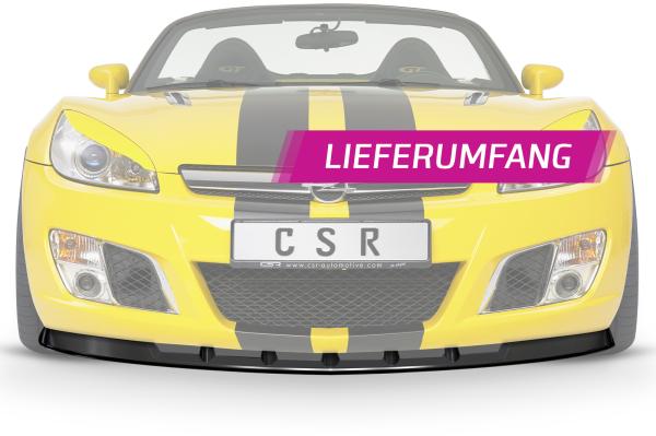 CSR Frontspoiler | Cup-Spoilerlippe mit ABE für Opel GT Roadster CSL022-C Carbon Look Hochglanz (keine Lackierung erforderlich)