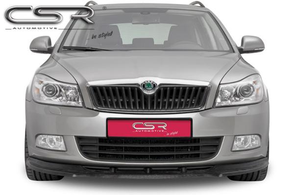 CSR Frontspoiler | Cup-Spoilerlippe mit ABE für Skoda Octavia II (1Z) CSL028-L schwarz matt (Lackierung erforderlich)