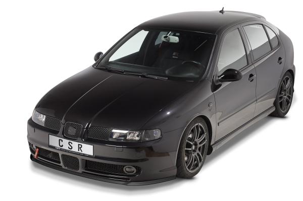 CSR Frontspoiler | Cup-Spoilerlippe mit ABE für Seat Leon 1 (1M) Cupra/Sport/FR CSL052-L schwarz matt (Lackierung erforderlich)