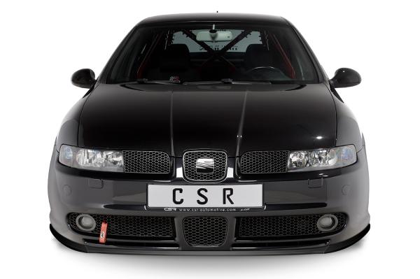 CSR Frontspoiler | Cup-Spoilerlippe mit ABE für Seat Leon 1 (1M) Cupra/Sport/FR CSL052-L schwarz matt (Lackierung erforderlich)