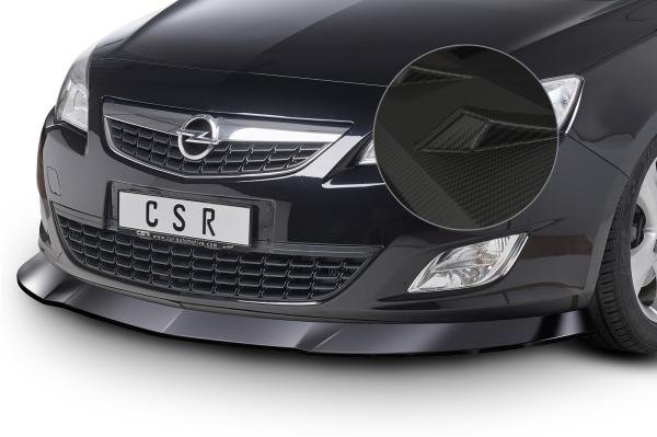 CSR Frontspoiler | Cup-Spoilerlippe mit ABE für Opel Astra J CSL064-M Carbon Look matt strukturiert (keine Lackierung erforderlich)