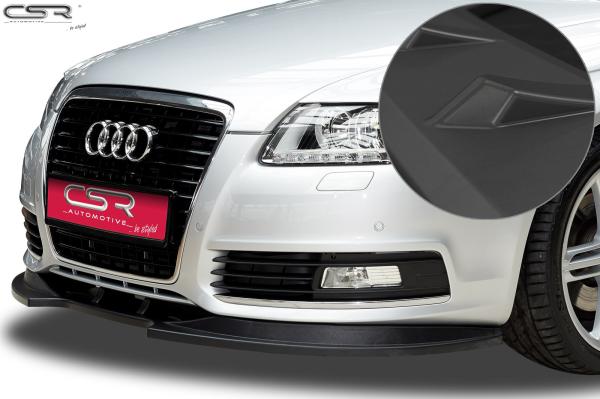 CSR Frontspoiler | Cup-Spoilerlippe mit ABE für Audi A6 4F S-Line CSL106-L schwarz matt (Lackierung erforderlich)