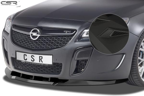 CSR Frontspoiler | Cup-Spoilerlippe mit ABE für Opel Insignia A OPC Facelift CSL109-M Carbon Look matt strukturiert (keine Lackierung erforderlich)