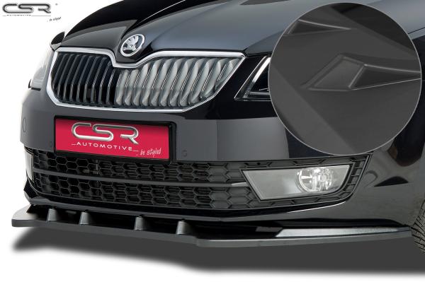 CSR Frontspoiler | Cup-Spoilerlippe mit ABE für Skoda Octavia III (5E) CSL134-L schwarz matt (Lackierung erforderlich)