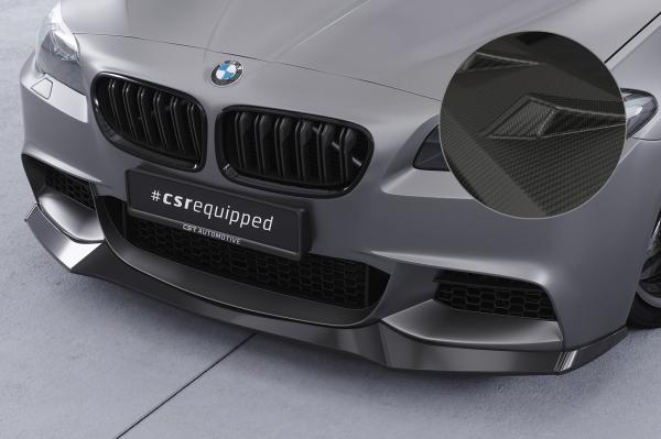 CSR Frontspoiler | Cup-Spoilerlippe mit ABE für BMW 5er F10/F11 M-Paket CSL137-M Carbon Look matt strukturiert (keine Lackierung erforderlich)