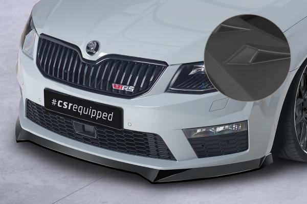 CSR Frontspoiler | Cup-Spoilerlippe mit ABE für Skoda Octavia 3 (Typ 5E) RS CSL150-L schwarz matt (Lackierung erforderlich)