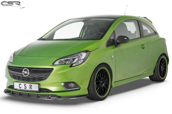 CSR Frontspoiler | Cup-Spoilerlippe mit ABE für Opel Corsa E OPC-Line CSR-CSL154-M Carbon Look matt strukturiert (keine Lackierung erforderlich)
