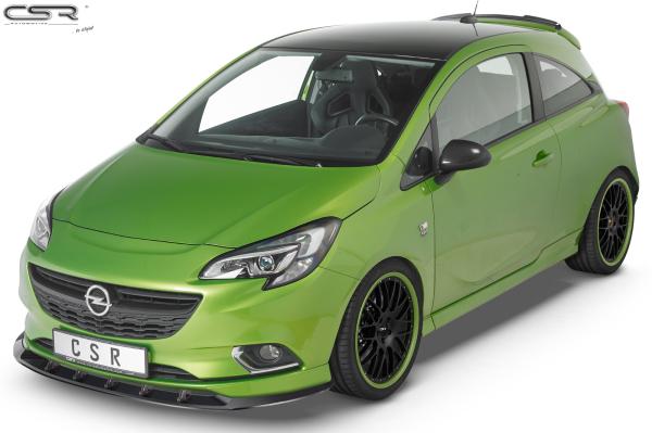 CSR Frontspoiler | Cup-Spoilerlippe mit ABE für Opel Corsa E OPC-Line CSR-CSL154-L schwarz matt (Lackierung erforderlich)