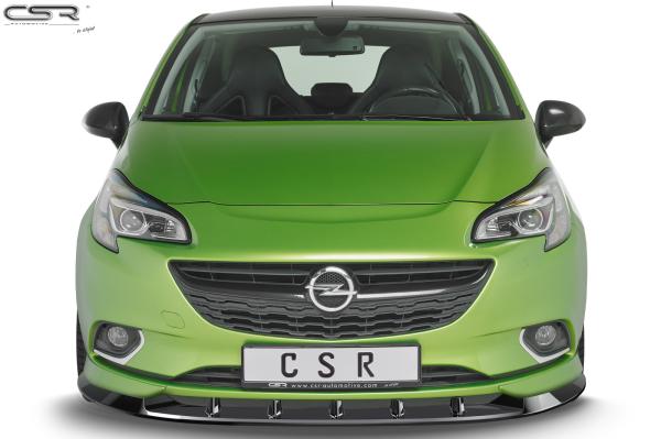 CSR Frontspoiler | Cup-Spoilerlippe mit ABE für Opel Corsa E OPC-Line CSR-CSL154-L schwarz matt (Lackierung erforderlich)