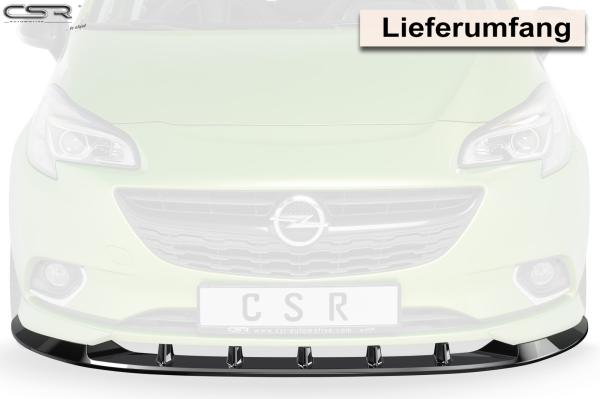 CSR Frontspoiler | Cup-Spoilerlippe mit ABE für Opel Corsa E OPC-Line CSR-CSL154-L schwarz matt (Lackierung erforderlich)