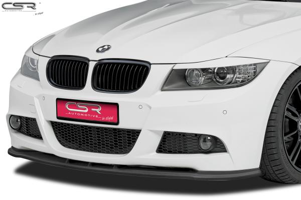 CSR Frontspoiler | Cup-Spoilerlippe mit ABE für BMW 3er E90 / E91 LCI M-Paket CSL168-S Strukturiert schwarz matt (keine Lackierung erforderlich)