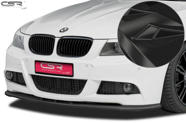 CSR Frontspoiler | Cup-Spoilerlippe mit ABE für BMW 3er E90 / E91 LCI M-Paket CSL168-G Glossy schwarz glänzend (keine Lackierung erforderlich)