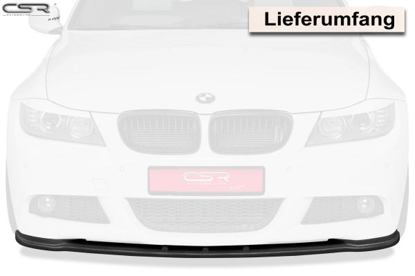 CSR Frontspoiler | Cup-Spoilerlippe mit ABE für BMW 3er E90 / E91 LCI M-Paket CSL168-C Carbon Look glänzend (keine Lackierung erforderlich)