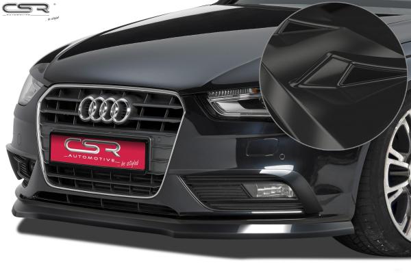 CSR Frontspoiler | Cup-Spoilerlippe mit ABE für Audi A4 B8 CSL176-G Glossy schwarz glänzend (keine Lackierung erforderlich)