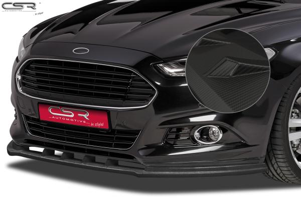CSR Frontspoiler | Cup-Spoilerlippe mit ABE für Ford Mondeo MK5 CSL178-M Carbon Look matt strukturiert (keine Lackierung erforderlich)