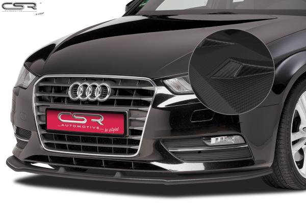 CSR Frontspoiler | Cup-Spoilerlippe mit ABE für Audi A3 8V CSL179-M Carbon Look matt strukturiert (keine Lackierung erforderlich)