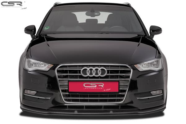 CSR Frontspoiler | Cup-Spoilerlippe mit ABE für Audi A3 8V CSL179-G Glossy schwarz Hochglanz (keine Lackierung erforderlich)