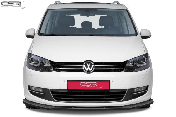 CSR Frontspoiler | Cup-Spoilerlippe mit ABE für VW Sharan II CSL184-C Carbon Look Hochglanz (keine Lackierung erforderlich)