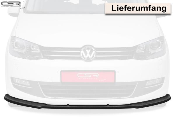 CSR Frontspoiler | Cup-Spoilerlippe mit ABE für VW Sharan II CSL184-C Carbon Look Hochglanz (keine Lackierung erforderlich)