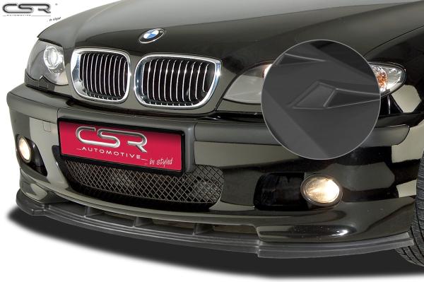 CSR Frontspoiler | Cup-Spoilerlippe mit ABE für BMW 3er E46 CSL185-L Lackierung erforderlich (schwarz matt)