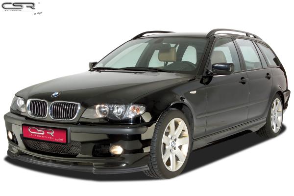 CSR Frontspoiler | Cup-Spoilerlippe mit ABE für BMW 3er E46 CSL185-C Carbon Look glänzend (keine Lackierung erforderlich)