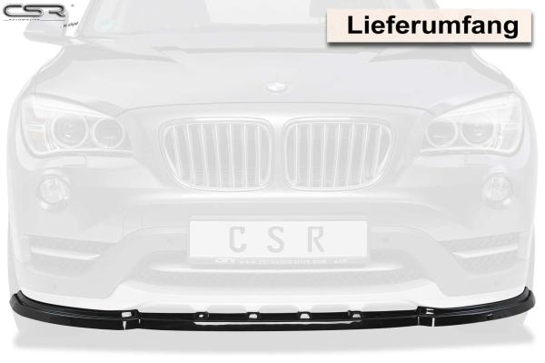 CSR Frontspoiler | Cup-Spoilerlippe mit ABE für BMW X1 E84 CSL197-L schwarz matt (Lackierung erforderlich)
