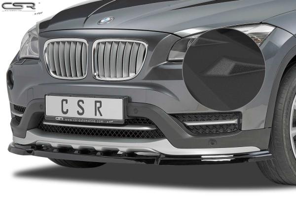CSR Frontspoiler | Cup-Spoilerlippe mit ABE für BMW X1 E84 CSL197-S schwarz matt strukturiert (keine Lackierung erforderlich)