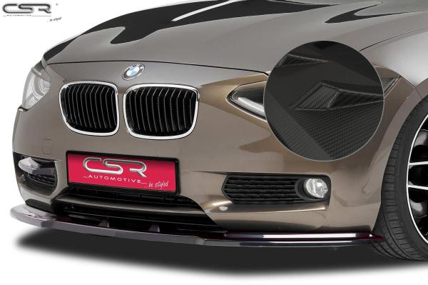 CSR Frontspoiler | Cup-Spoilerlippe mit ABE für BMW 1er F20 / F21 CSL199-M Carbon Look matt strukturiert (keine Lackierung erforderlich)