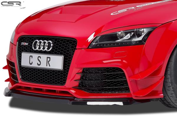 CSR Frontspoiler | Cup-Spoilerlippe mit ABE für Audi TT RS 8J CSL226-G Glossy schwarz Hochglanz (keine Lackierung erforderlich)